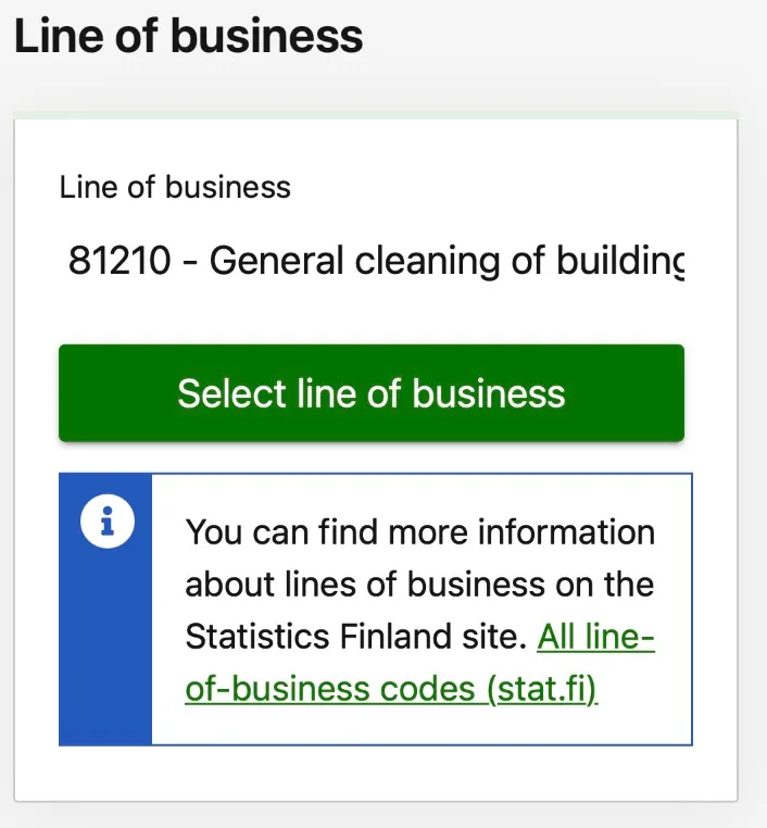 image from omavero website on choosing line of business